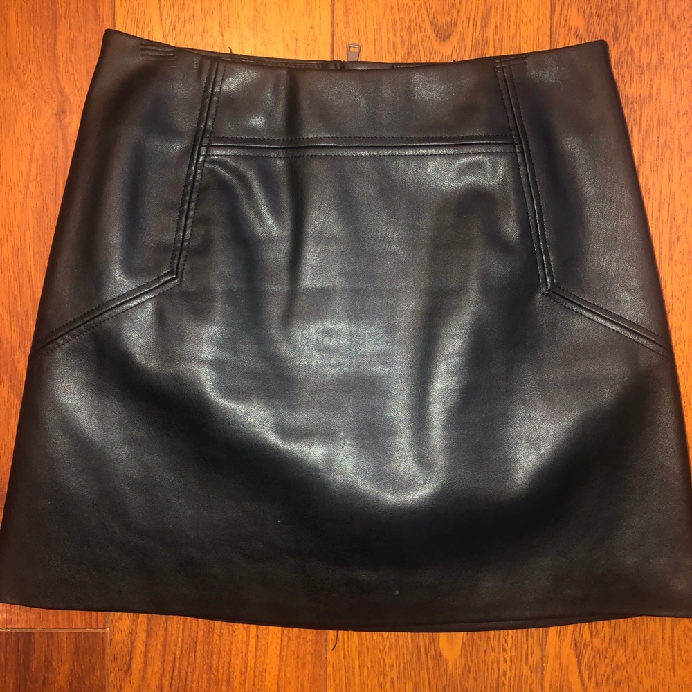 Faux Leather Mini Skirt